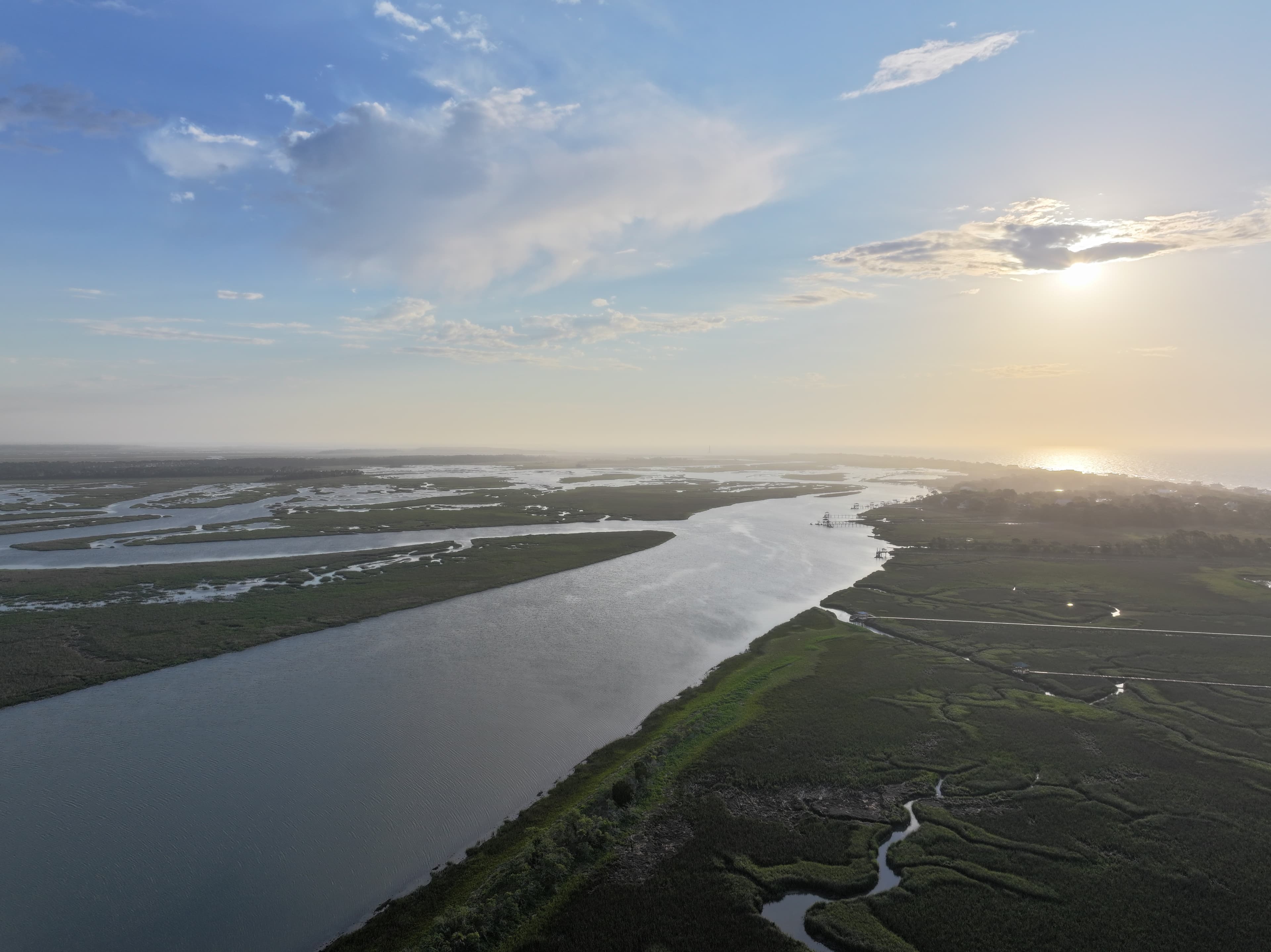 Aerial view of Beaufort coastline